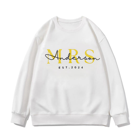 Custom Mrs Sweatshirt Embroidered