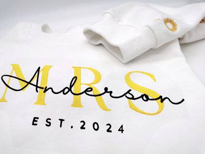 Custom Mrs Sweatshirt Embroidered