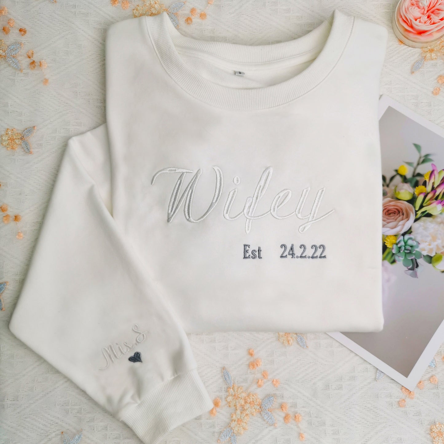 Custom Mrs Sweatshirt Embroidered