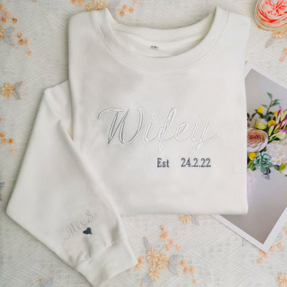 Custom Mrs Sweatshirt Embroidered
